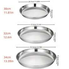 30-34cm Stainless Steel Oyster Serving Tray, Seafood Platter, Grey - Seafood Tray - View 7