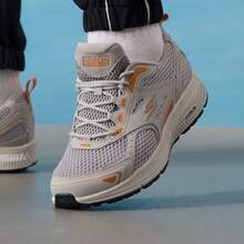 Skechers Men's Cushioned, Responsive, Lightweight, And Comfortable Running Shoes - Taupe - View 1