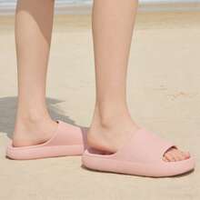 Sandalias de Verano para Mujer - Color Sólido, Elegantes y Cómodas para Todas las Estaciones, Punta Redonda|Sencillas|Antideslizantes|Secado Rápido|Plataforma|Cómodas, Plantillas y Suelas Duraderas de EVA, Uso Diario Casual, Ideales para Vacaciones en la Playa, Sandalias Unisex, - Rosa - Ver 4