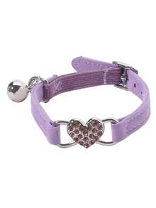 Collar suave ajustable con campana para mascotas - Elegante para perros pequeños, gatos y gatitos - Multicolor - Ver 21