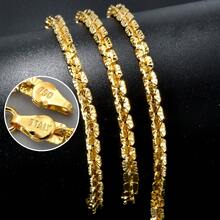 Luxury Vintage 18K Gold-Plated Copper Shiny Square Textured Necklace, Elegant Women's Daily, Party, Birthday Wear, Exquisite Gift - Gold - View 7