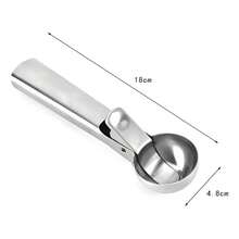 Colher De Sorvete Inox Com Ejetor de Bola Concha Profissional Sobremesa - Inox - Visão 9