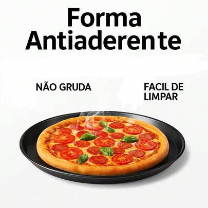 Assadeira Antiaderente Redonda Forma de Pizza