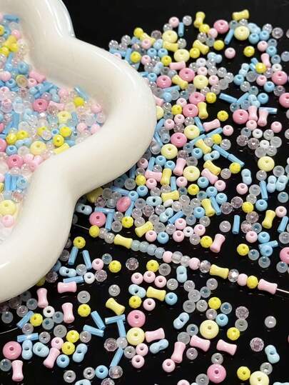 2-10mm Premium Glass Material Mixed Bead Beads, Handmade DIY Bracelets, Necklaces, Pendant Materials, Packaging Accessories Wholesale