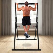 Power Tower Pull Up Bar Free Standing, Adjustable Foldable Pull Up Station, Multi-Function Home Gym, Strength Training Fitness Equipment, Triangular Design, For Home Outdoor - Black - View 6