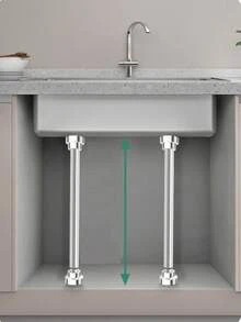 Adjustable Stainless Steel Shower Curtain Rod, No Drilling Required For Bathroom, Shower, Bathtub - Multicolor - View 6