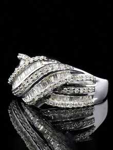 1 PC Fashion Cubic Zirconia Ring For Women For Valentine's Day Gift Wedding Anniversary Party Jewelry - 1# - View 2