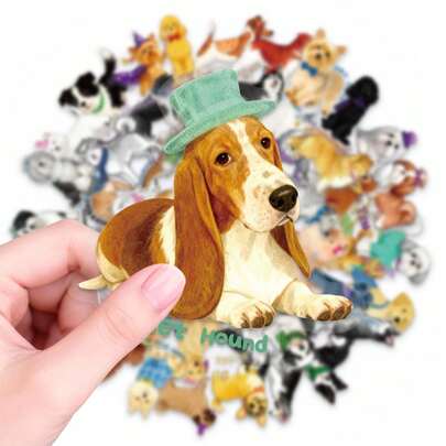 56 PCS Watercolor Dog Stickers Pack Adorable Puppy Decals For Dog Lovers Ideal For Personalizing Laptops Water Bottles Scrapbooks Journals Phone Cases Luggage And Notebooks Great Gift For Pet Owners Animal Enthusiasts And Art Fans Perfect For DIY Craft Projects Party Decorations Planner Embellishments And Daily Accessories To Add A Cute And Playful Touch To Your Belongings