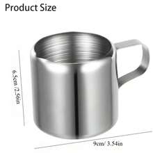 Bình tạo bọt sữa bằng thép không gỉ 150ml (5oz), hộp đựng sốt espresso mini với vòi rót độc đáo, cốc giữ lạnh tiện dụng để tạo hình nghệ thuật latte, đong sốt và tạo bọt sữa. - Nhiều màu - Xem 3