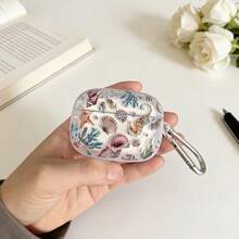 Multi-Style Shell, Seashell, Plant Design Protective Case Suitable Compatible With Apple Wireless Earphones, Anti-Scratch And Drop Protection - Clear - View 1