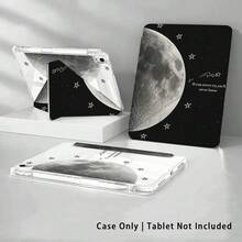 亚克力水晶彩绘平板电脑保护套，带支架，饰有月亮、星星图案，兼容三星 A9/A9+/S9/S9FE/A11/A11+/S11/S10 FE/S10 FE+/S10 Lite、苹果 Air 5/6、SE 11、荣耀、Matepad SE 11。 - 白色 - 查看 4