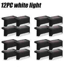 [Luces Solares para Valla] Juego de 4/8/12/16 Luces Solares para Valla, Luces Decorativas para Exteriores para Patio, Balcón, Escaleras, Jardín y Piscina, Luces de Ambiente Festivo para Halloween y Navidad - Multicolor - Ver 13