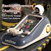 LIPETY Children's Racing Adventure Steering Wheel Toy - Moves Forward And Backward, Fun Obstacle Avoidance Game Machine - Dusty Blue - View 2