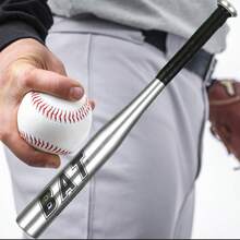 Baseball Bat Aluminum 25" 64cm Strong Training Silver, Outdoor Training And Practice Or Home Protection. - Silver - View 8