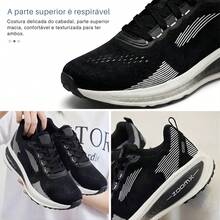 ZX Men's Running And Training Shoes - Breathable And Durable With Anatomical Insole And Rubber Outsole - Black and White - View 7
