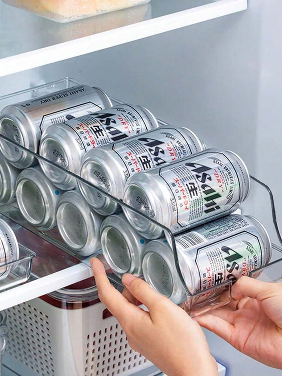 Dispensador Organizador de Latas para Refrigerador Gran Capacidad - Transparente - Ver 1