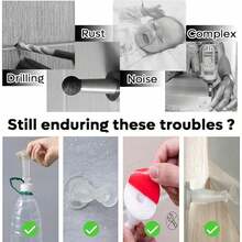 Tapón De Puerta Anti-colisión De Silicona, Montado En La Pared Con Adhesivo, Fácil De Instalar, Impermeable Y Duradero (4Pcs-Clear) - Bloqueador de puerta silencioso - Ver 4