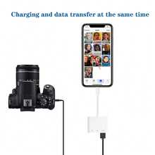 1个三合一Micro SD卡+SD卡+USB适配器读卡器，兼容 14/13/12/11/X/8/7， - 白色 - 查看 5