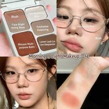 HERORANGE 全方位彩妝盤 眼影腮紅打亮修容唇彩 絲絨質地 持久顯色 內置鏡子 多功能化妝盤 完美情人節禮物 - 彩色 - 查看 13