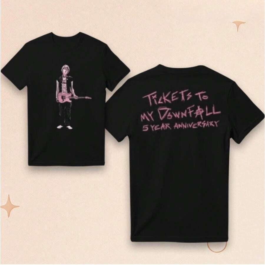 MGK Lost Americana Tour Merch 2025 Double Sided T-Shirt - Black - View 1