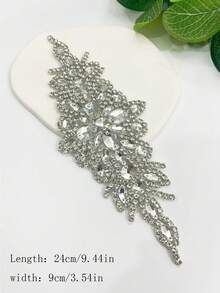 1件手工高端水晶合成钻石背胶，闪亮贴纸婚纱配饰DIY新娘腰带 - B17 - 查看 8