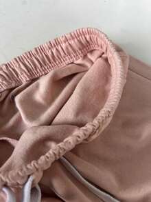 Men's Plus Size Jogger Sweatpants In Flannel Fabric With Pocket | Warm, Plus Size Men's Pants - Rusty Rose - View 9