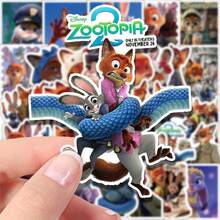 92pcs/Set Zootopia Themed Stickers, Waterproof Decorative Stickers For Laptop, Phone Case, Notebook, Scrapbooking, Craft, Stationery, Reading, Learning Supplies - Zootopia - View 8