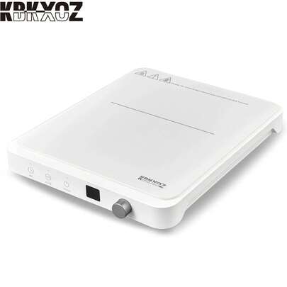KBKXOZ 1구 인덕션 쿡탑, 2000W 휴대용 인덕션 쿡탑, 화이트, 가정용, 220V