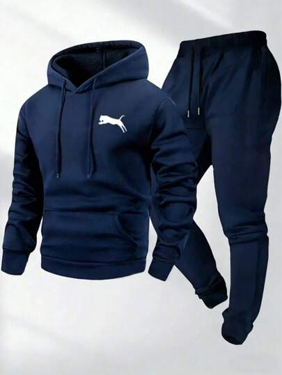 Hombre008 Conjunto de Sudadera con Capucha Minimalista para Hombre y Mujer, Modelo Primavera-Otoño, Conjunto de Dos Piezas para Uso Casual(Delgado para primavera y otoño, elige una talla más grande.)