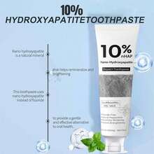 Nano-Hydroxyapatite Toothpaste, New Upgraded Formula, Strengthens Enamel,Fluoride-Free Toothpaste, Gentle on Sensitive Teeth 4.23oz 2pc - 1 pieza - Ver 6