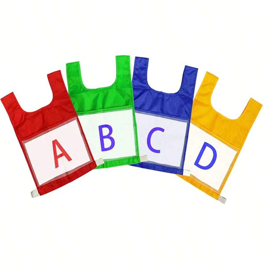 hoojojo 1 Pc Interactive Card Insertion Teaching Vest, Polyester Mesh Pocket Classroom Game Props With Eye Mask, Group Competition Learning Supplies Stationery For Kids, Teacher Teaching Aids Back To School Classroom