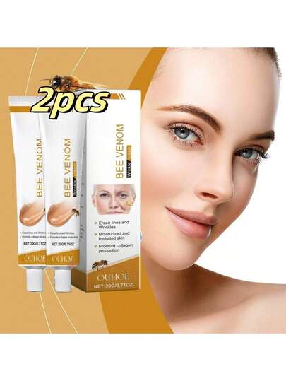 SADOER 2支/套 OUHOE 蜂胶面霜，温和保湿滋养霜，矿物油和甘油酯配方，专为深层渗透肌肤而设计，可明显改善肌肤紧致度