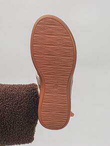 Plus Size Women's Summer New Fashion Elegant Bow Gold Strap Peep Toe Thick Sole Sandals, Comfortable Versatile Daily Wear Sandals - Brown Quilted Sandals - View 8