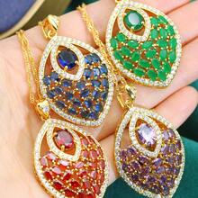 Dây chuyền mặt đá Cubic Zirconia mạ vàng 18K kiểu dáng cổ điển - Trang sức cưới và dự tiệc sang trọng, quà tặng Giáng sinh và Ngày Valentine cho nữ, phụ kiện tinh tế, chế tác bậc thầy. - phong cách 1 - Xem 13