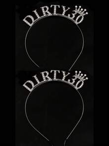 1 món đồ trang trí sinh nhật lần thứ 30, băng đô vương miện sinh nhật "Dirty 30", quà tặng sinh nhật lần thứ 30 cho cô ấy. - Nhiều màu - Xem 18