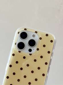 1pc Minimalist All-Over Polka Dot Phone Case Compatible With IPhone 17, 17 Pro Max, New 14, 13, 12 Pro, 16 Pro, Creative Korean Style Elegant Design - Multicolor - View 10