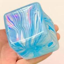 Fun Soft Squishy Fluid Texture Ice Cube Maltose Squeeze Toy Stress Relief Slow Rebound Bright Soft Square Ice Block Squeeze Ball - Multicolor - View 9