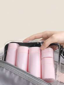 6pcs Nordic Style Colorful Cosmetic Travel Bottles Set (100ml, 80ml, 80ml, 50ml, 15ml), Shampoo, Lotion, Shower Gel, Soft Tube Refillable Containers, Carry-On Approved - Multicolor - View 6