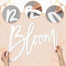 DBaby In Bloom Sign For Baby Shower Backdrop Large Size Felt Letter Gender Reveal Sign For Boy Girl 1st Birthday Party Arch Decor Wall Photo Prop - như hình - Xem 3