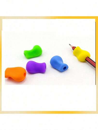 3pcs Children Pencil Grip Corrector, Silicone Pen Holder For Students, Writing Posture Correction Tool, Random Delivery