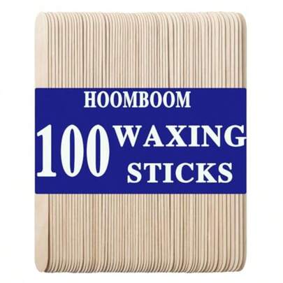 100Pcs Large Wooden Waxing Sticks For Hair Removal - 6" X 3/4" Premium Splinter-Free Wooden Sticks For Waxing Wax Stick For Body Eyebrow And Face Waxing