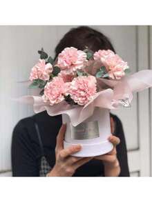 1个圆形纸质拥抱桶，圆形花盒，圆形花盒，糖果桶 - 彩色 - 查看 7