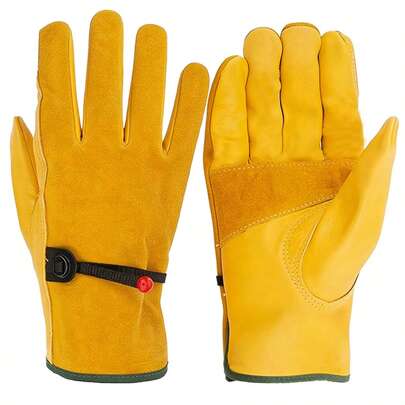Unisex Work Gloves, Suitable For Gardening, TIG/MIG Welding, Construction, Chainsaw Operation, Farms, Ranches, And Other Occasions. Strong Practicality, Stable Grip, And Long-Lasting Durability, Resistant To Animal Bites