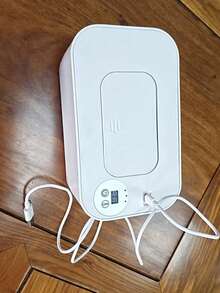 婴儿湿巾加热器，便携式加热湿巾分配器，恒温保湿湿巾加热器 - 白色 - 查看 9