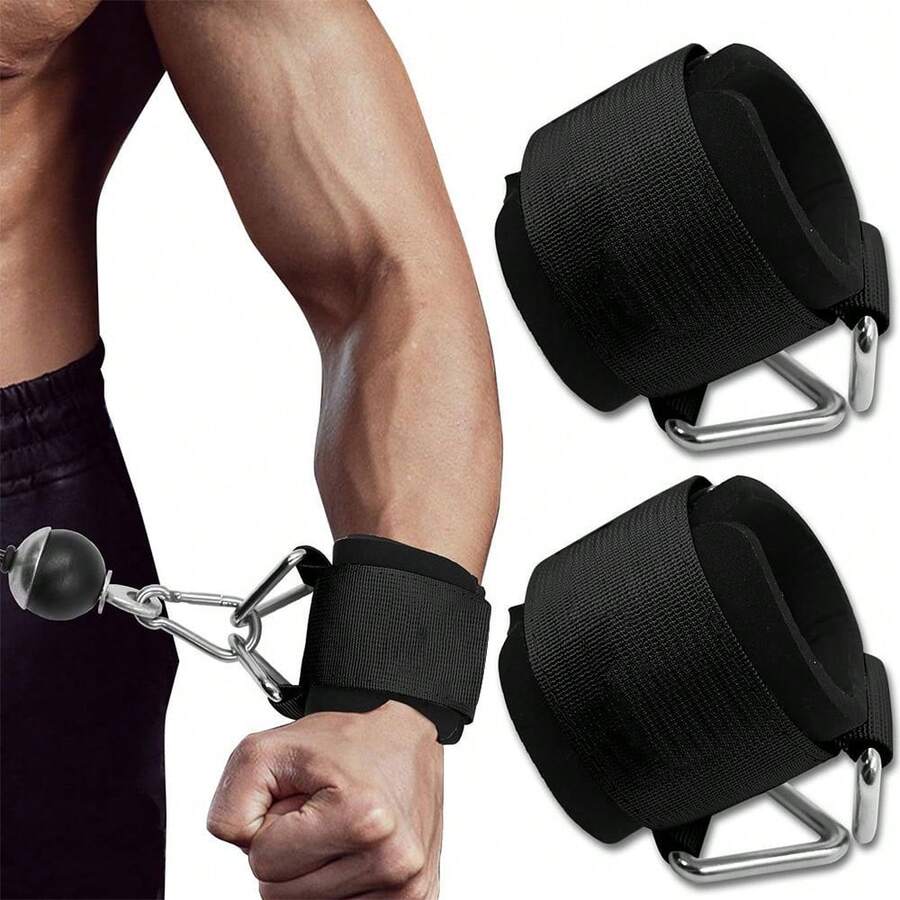 2pcs Adjustable Fitness Wrist Straps, Non-Slip Design, Heavy Duty Adjustable Wrist Wraps - Suitable For Cable Machines, Weight Lifting, Pull-Ups, Gym And Home Workouts, Fitness Accessories, Strength Training - Multicolor - View 1