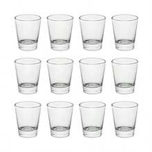 Heavy Base Shot Glasses 1.5 Oz Clear Glass Set Of 12 For Espresso Liquid Wine Measuring - Durable Heavy Glass - -12包- - 查看 7