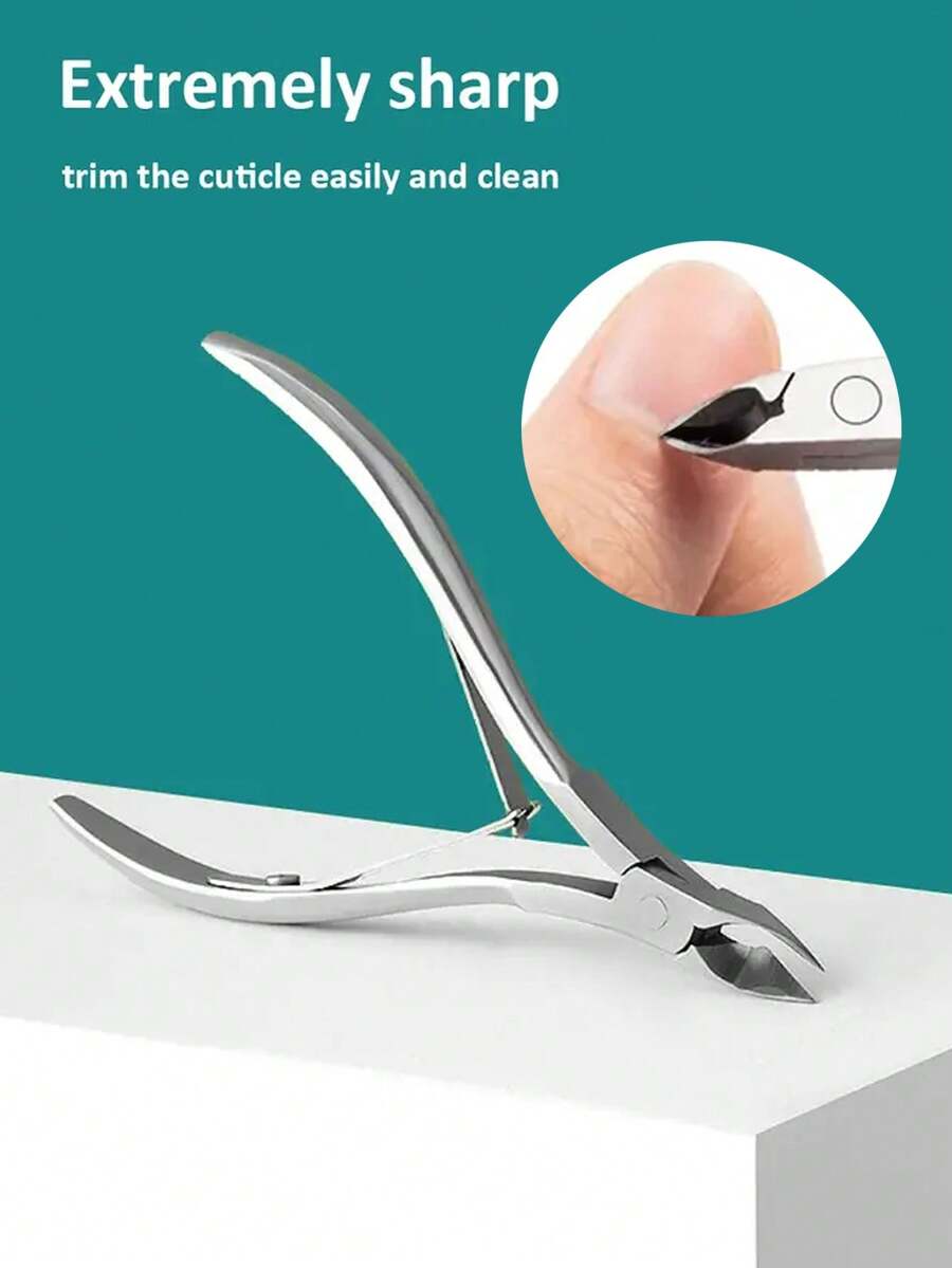 Brodark 1pc Stainless Steel Cuticle Nipper, Nail Care Tool For Removing Hangnails And Dead Skin - Dead Skin Scissors - View 1