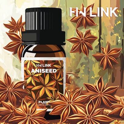 HWLINK 10ml Star Anise Essential Oil, Natural Plant Extract, 100% Pure Essential Oil, Suitable For Aromatherapy, Candle Making, Diffuser, Gift