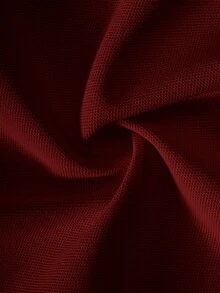 Young Boy Classic Burgundy Solid Color Short Sleeve Polo Shirt, Suitable For Daily Wear, Outings, Gatherings, Performances And Activities - Burgundy - View 9