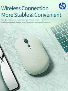 HP 惠普无线静音鼠标，电脑鼠标，游戏鼠标 - 符合人体工学的右手设计，2.4GHz 稳定连接 - 兼容台式机和笔记本电脑 - 淺綠色 - 查看 7